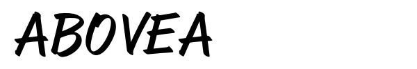 Abovea font preview
